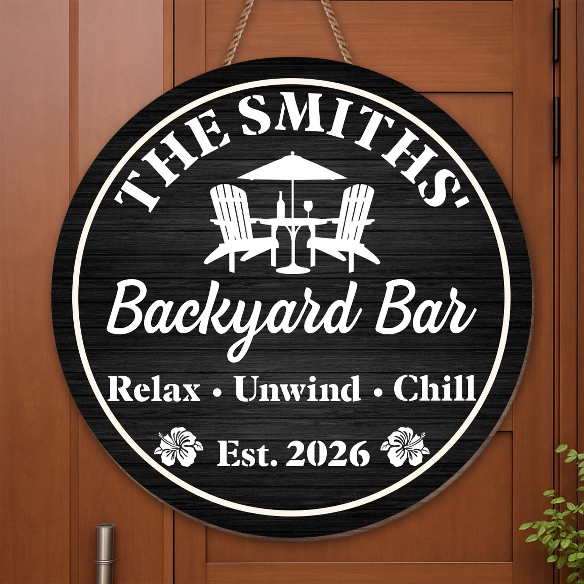 Personalized Custom Shaped Wood Sign Family Name Gift