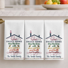 Load image into Gallery viewer, Personalized Home Sweet Home Kitchen Towel Gift for Family
