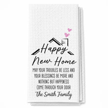 Load image into Gallery viewer, Personalized Kitchen Towel Custom Family Name Gift for New Home
