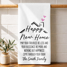 Load image into Gallery viewer, Personalized Kitchen Towel Custom Family Name Gift for New Home
