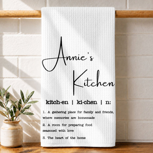 Personalized Kitchen Towel Custom Family Name Gift for Cooking