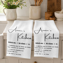 Load image into Gallery viewer, Personalized Kitchen Towel Custom Family Name Gift for Cooking

