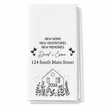 Load image into Gallery viewer, Personalized Kitchen Towel Custom Address Gift for Family
