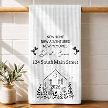 Load image into Gallery viewer, Personalized Kitchen Towel Custom Address Gift for Family
