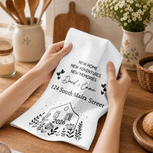 Load image into Gallery viewer, Personalized Kitchen Towel Custom Address Gift for Family

