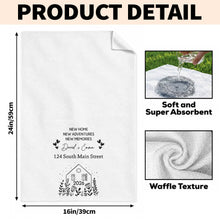 Load image into Gallery viewer, Personalized Kitchen Towel Custom Address Gift for Family

