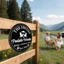 Load image into Gallery viewer, Personalized Custom Shaped Metal Sign with Family Name Decor
