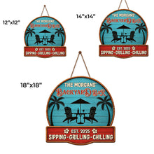 Load image into Gallery viewer, Personalized Custom Wood Sign Backyard Bar Gift for Family
