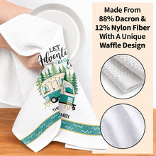 Load image into Gallery viewer, Personalized Family Camper Kitchen Towel Custom Name Gift
