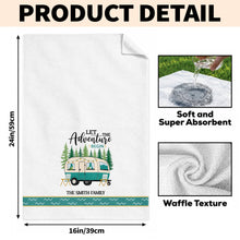 Load image into Gallery viewer, Personalized Family Camper Kitchen Towel Custom Name Gift
