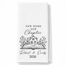 Load image into Gallery viewer, Personalized Kitchen Towel Custom Name Floral New Home Gift
