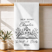 Load image into Gallery viewer, Personalized Kitchen Towel Custom Name Floral New Home Gift
