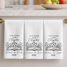 Load image into Gallery viewer, Personalized Kitchen Towel Custom Name Floral New Home Gift
