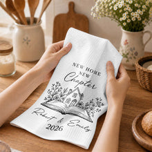 Load image into Gallery viewer, Personalized Kitchen Towel Custom Name Floral New Home Gift
