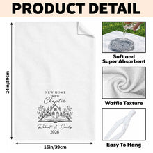 Load image into Gallery viewer, Personalized Kitchen Towel Custom Name Floral New Home Gift

