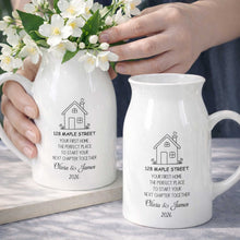Load image into Gallery viewer, Personalized Ceramic Flower Vase Custom Name Family Gift
