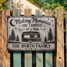 Load image into Gallery viewer, Personalized Metal Sign for Camping Lovers Custom Family Gift
