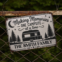Load image into Gallery viewer, Personalized Metal Sign for Camping Lovers Custom Family Gift
