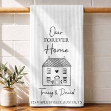 Load image into Gallery viewer, Personalized Kitchen Towel Custom Home Illustration Gift
