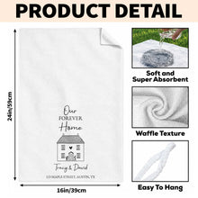 Load image into Gallery viewer, Personalized Kitchen Towel Custom Home Illustration Gift
