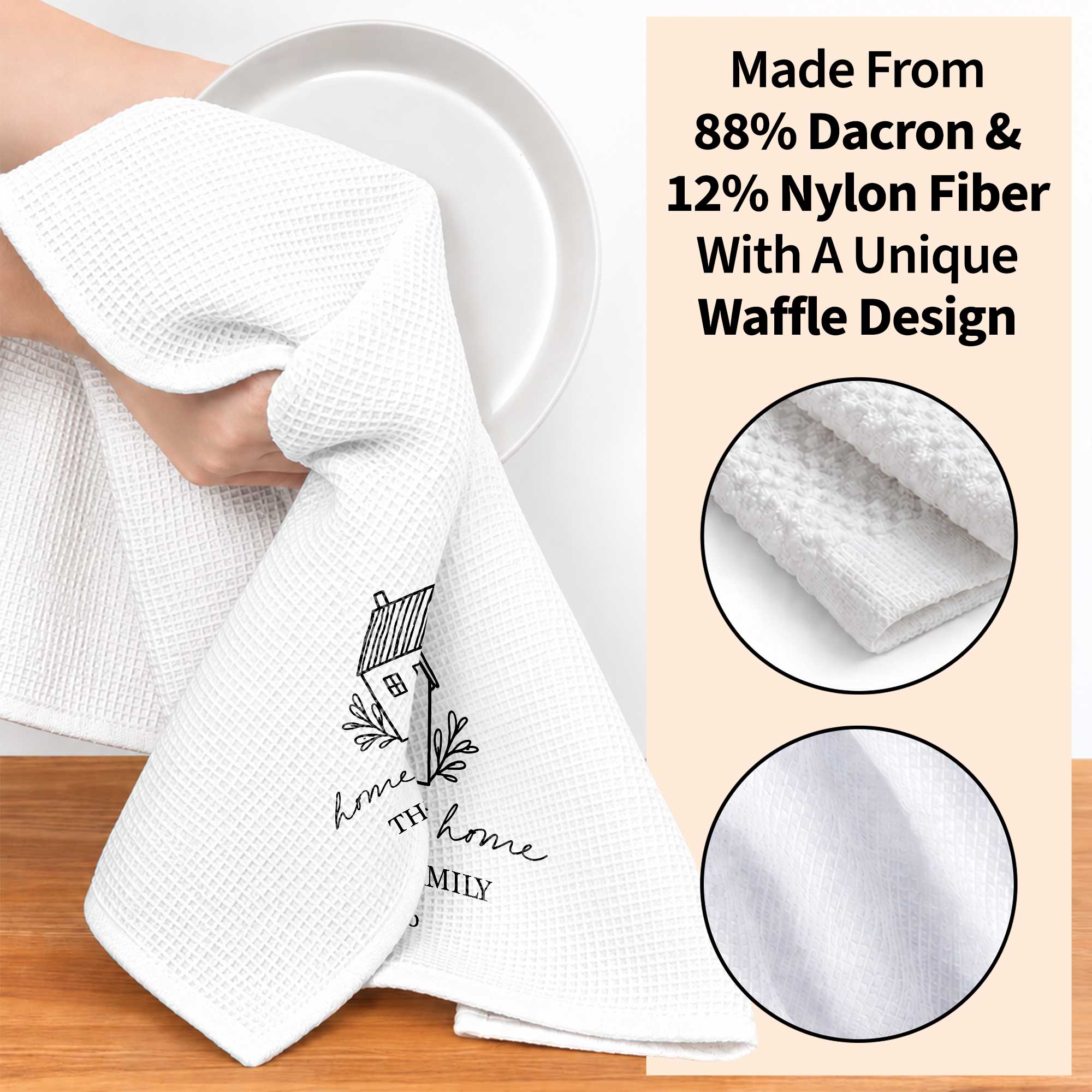 Personalized Family Kitchen Towel Custom Year Home Sweet Home Gift