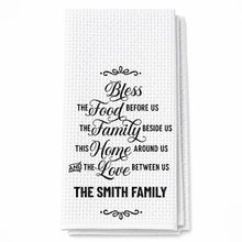 Load image into Gallery viewer, Personalized Family Name Kitchen Towel Blessing Gift

