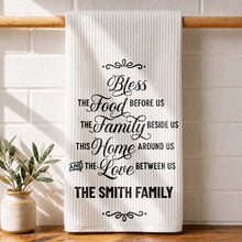 Load image into Gallery viewer, Personalized Family Name Kitchen Towel Blessing Gift
