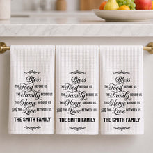 Load image into Gallery viewer, Personalized Family Name Kitchen Towel Blessing Gift
