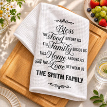 Load image into Gallery viewer, Personalized Family Name Kitchen Towel Blessing Gift
