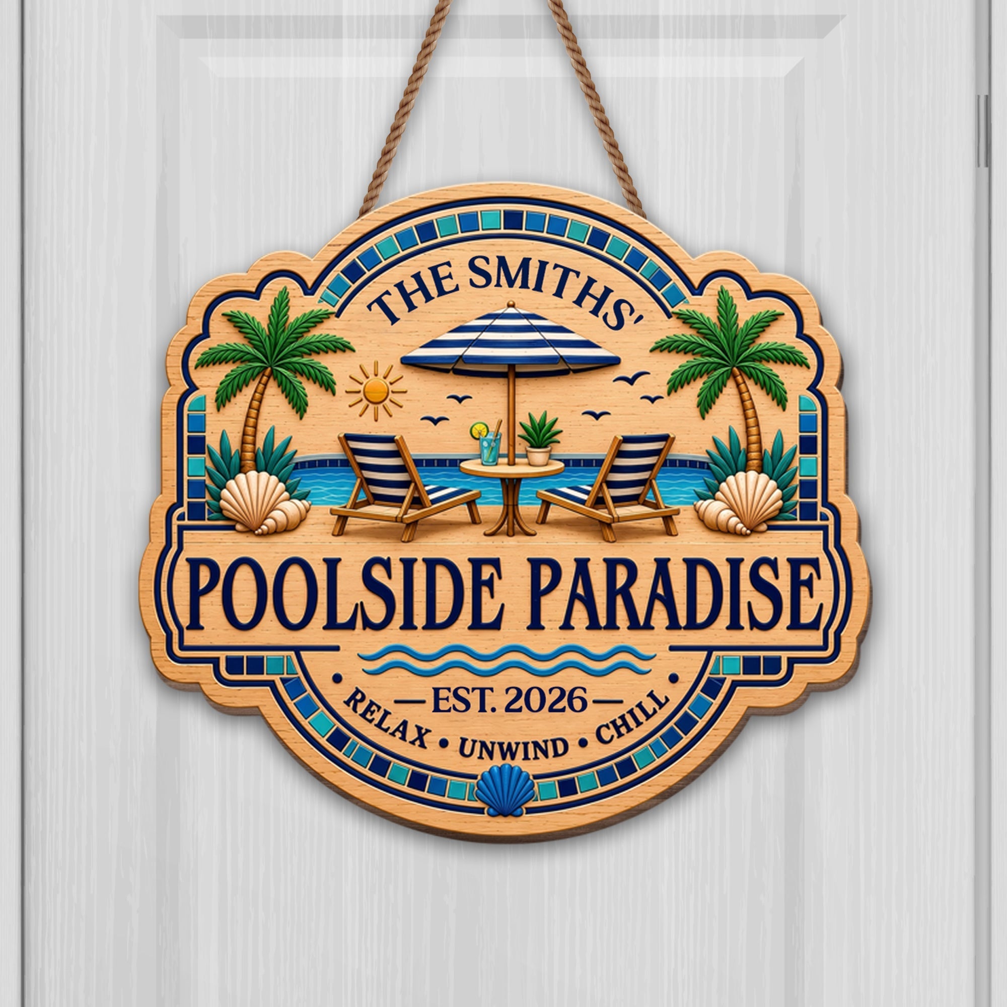 Personalized Custom Wood Sign for Beach Lovers - Family Gift