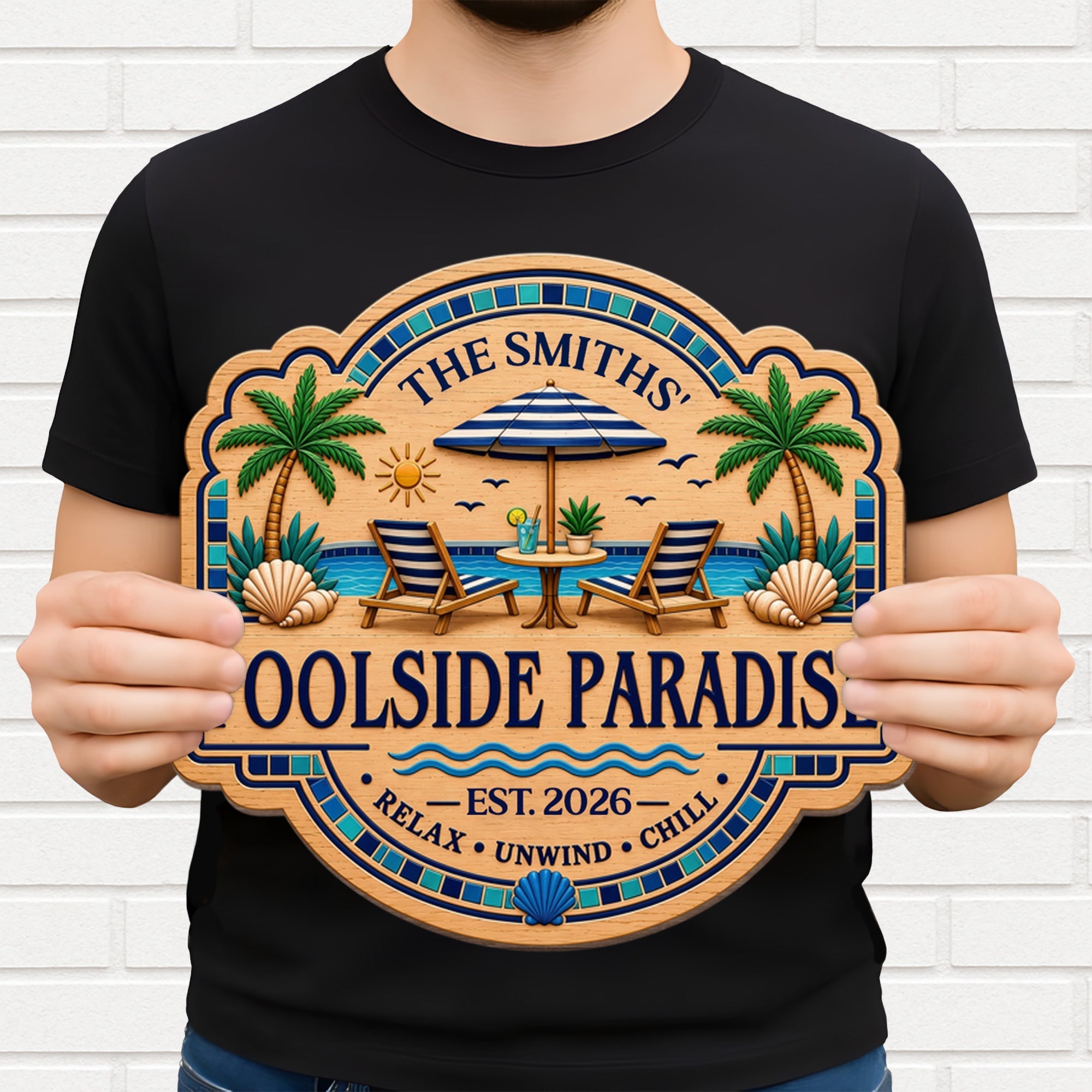 Personalized Custom Wood Sign for Beach Lovers - Family Gift