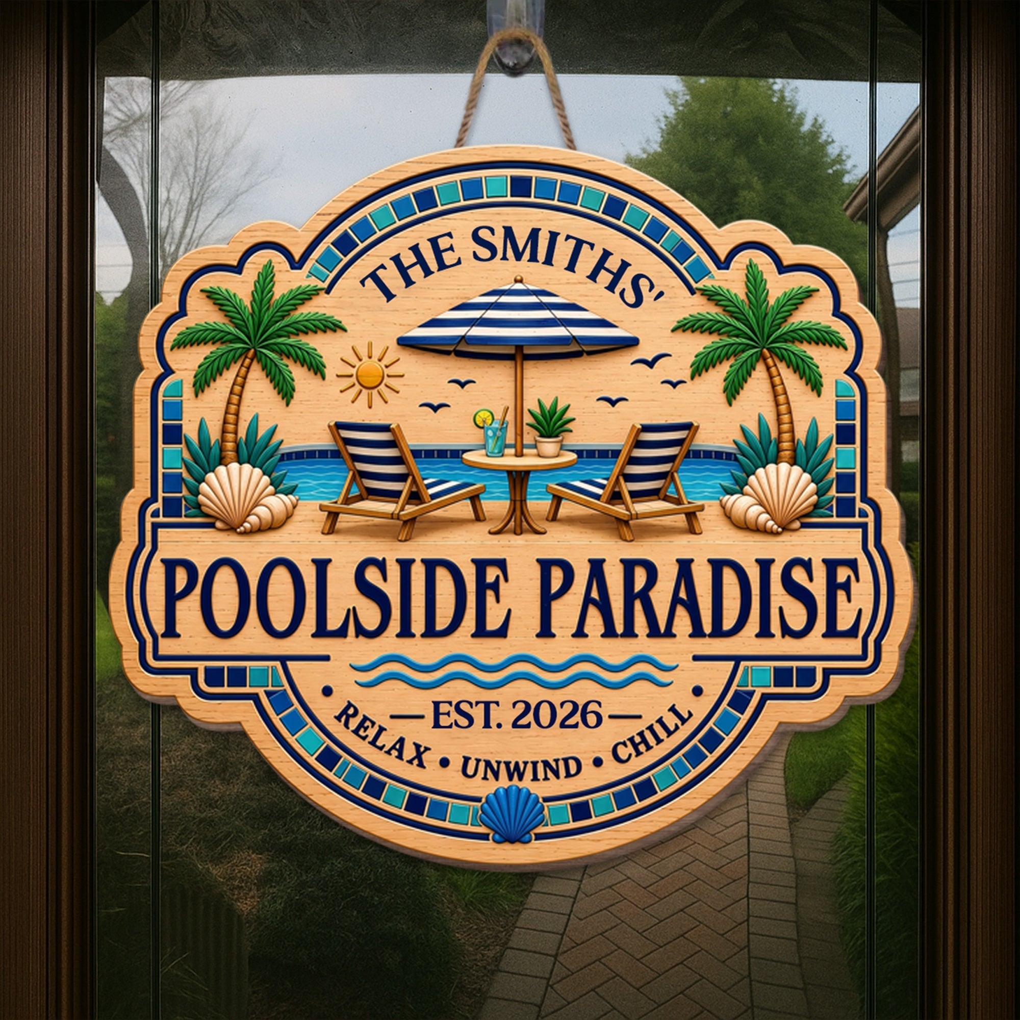 Personalized Custom Wood Sign for Beach Lovers - Family Gift