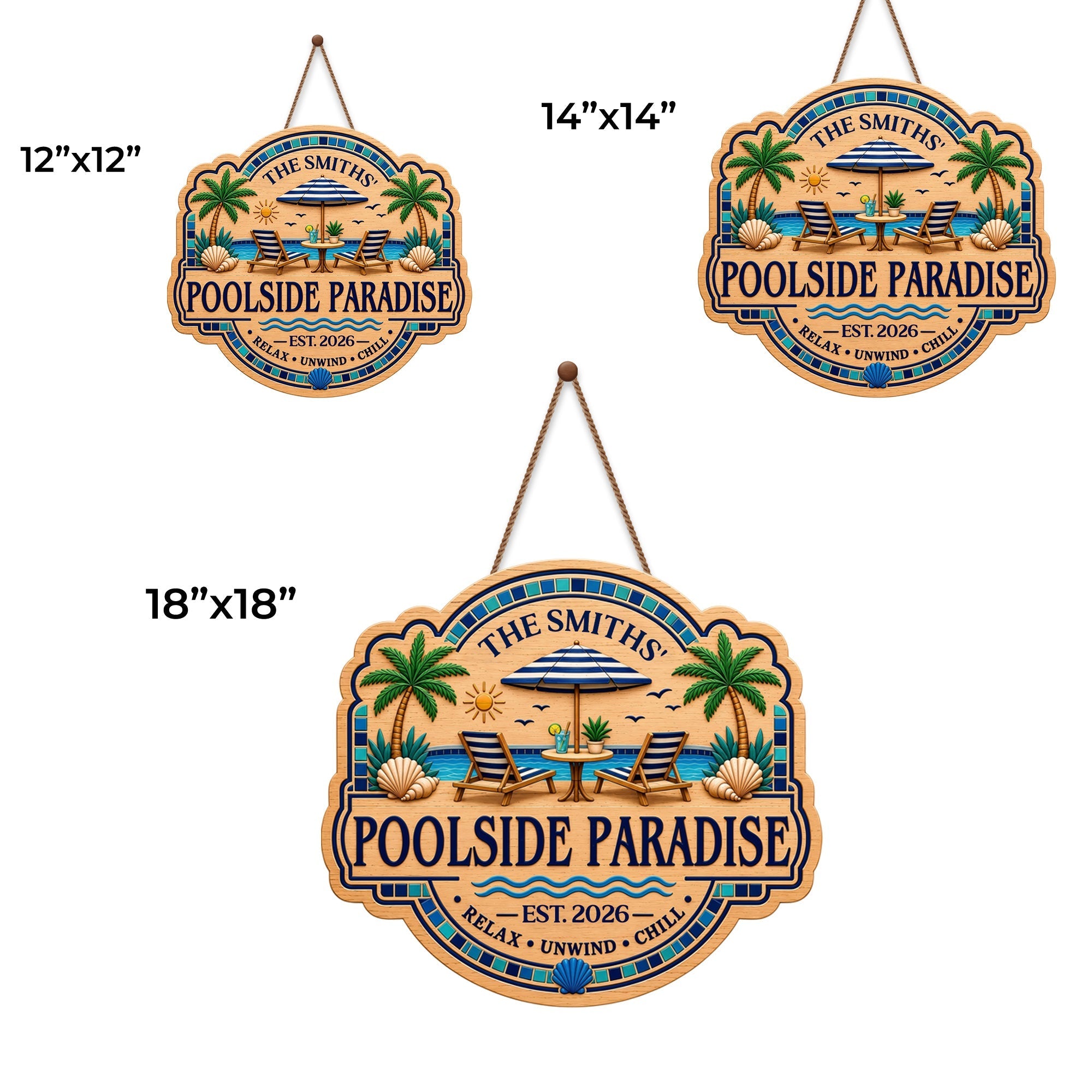 Personalized Custom Wood Sign for Beach Lovers - Family Gift