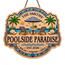 Load image into Gallery viewer, Personalized Custom Wood Sign for Beach Lovers - Family Gift
