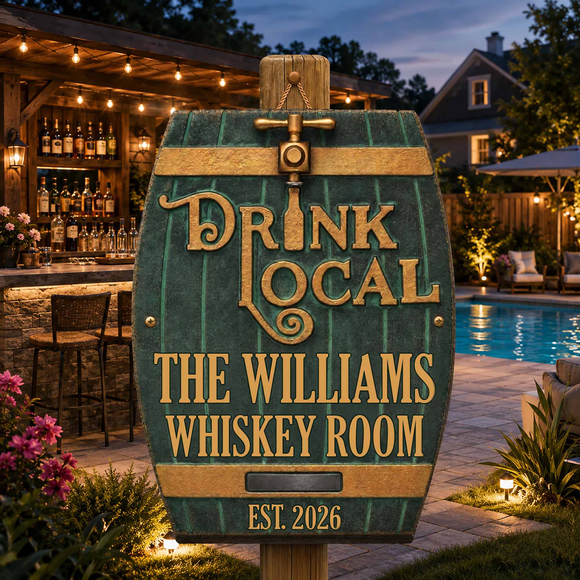 Personalized Custom Shape Wood Sign for Whiskey Lovers