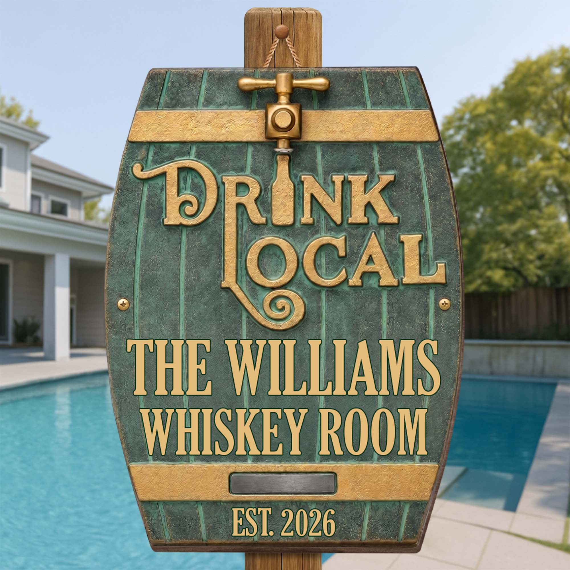 Personalized Custom Shape Wood Sign for Whiskey Lovers