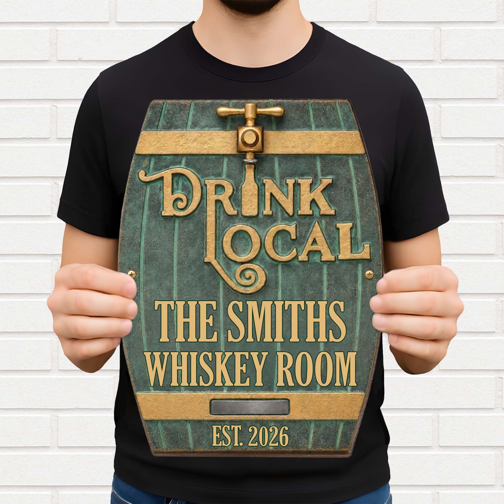 Personalized Custom Shape Wood Sign for Whiskey Lovers