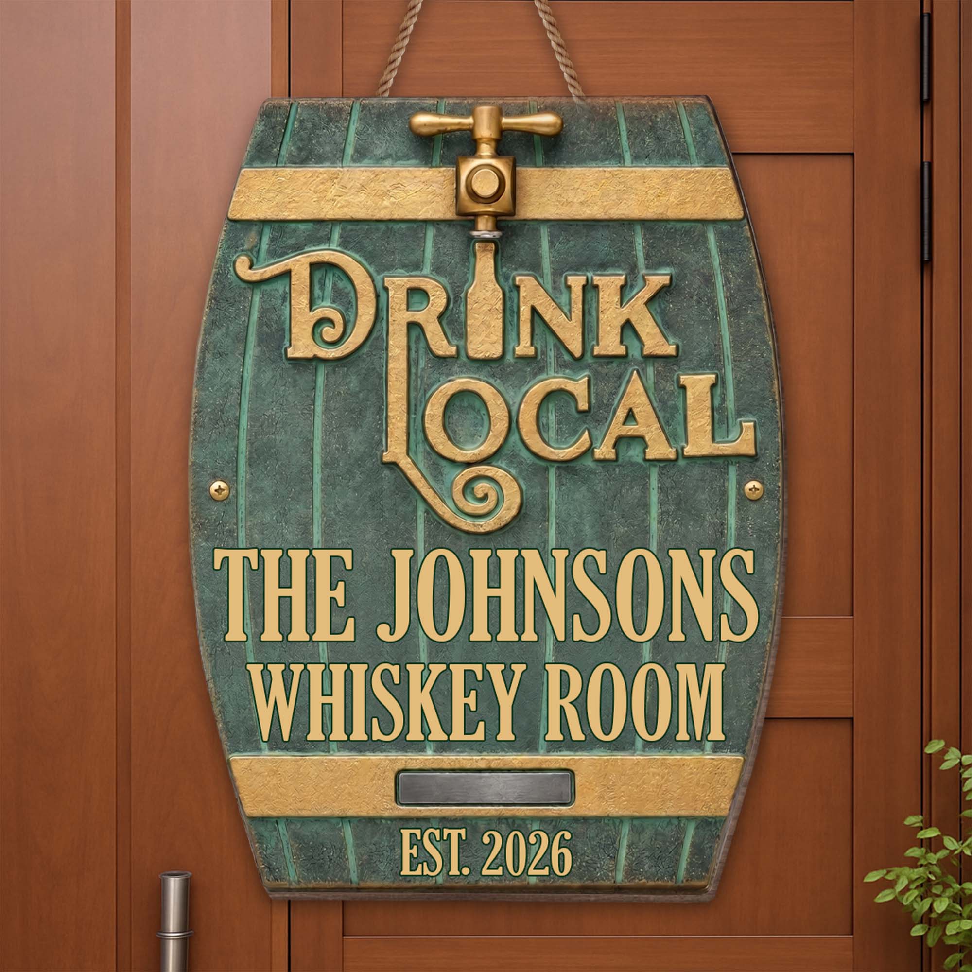 Personalized Custom Shape Wood Sign for Whiskey Lovers