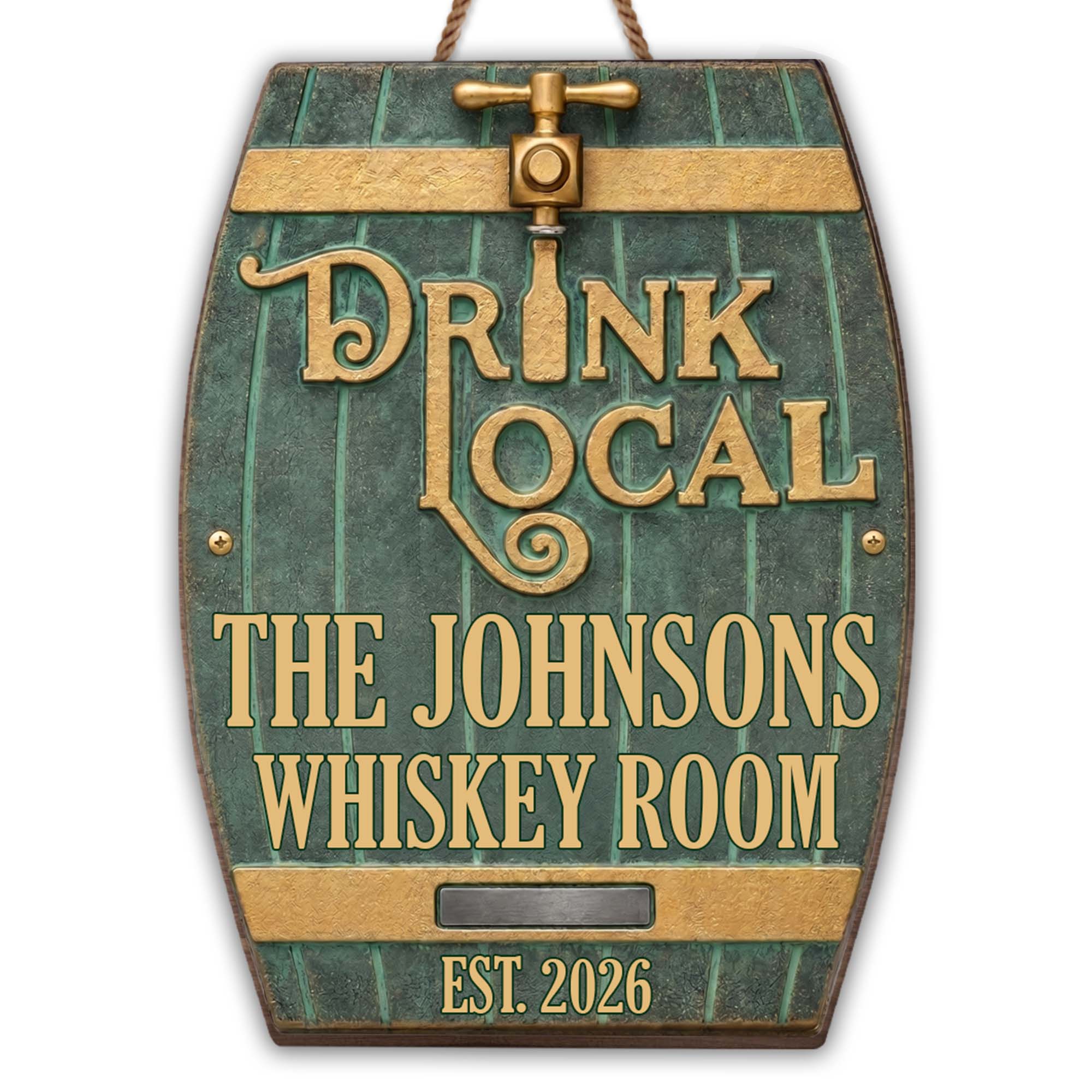 Personalized Custom Shape Wood Sign for Whiskey Lovers