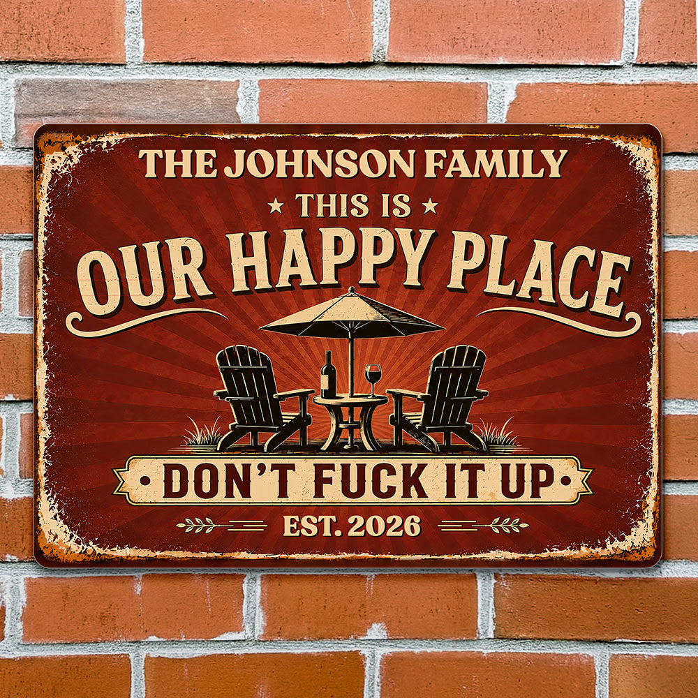 Personalized Metal Sign Custom Name Gift for Couples Family