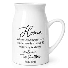 Load image into Gallery viewer, Personalized Ceramic Flower Vase Custom Year Gift for Family

