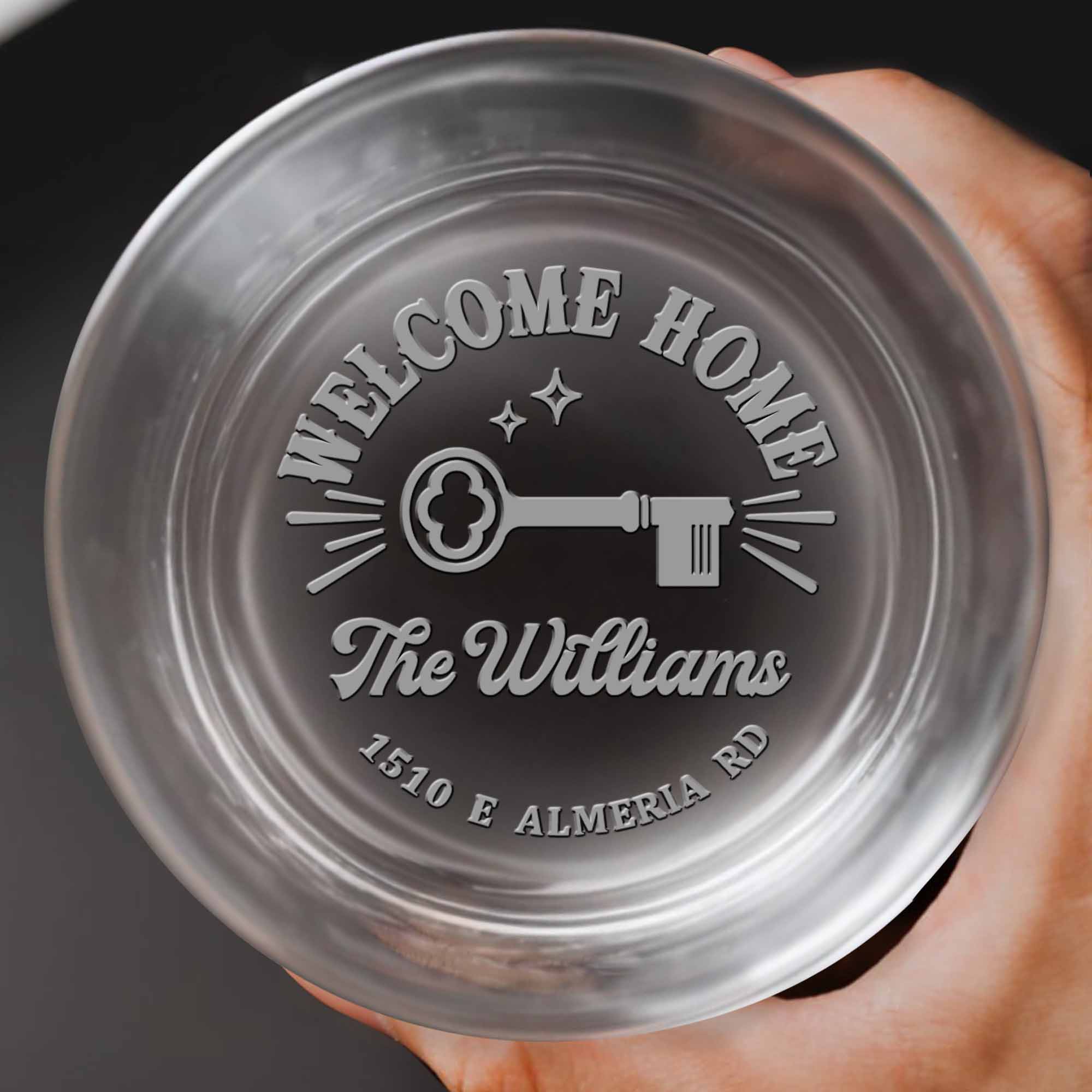 Personalized Engraved Whiskey Glass Custom Family Name Gift