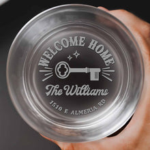 Load image into Gallery viewer, Personalized Engraved Whiskey Glass Custom Family Name Gift
