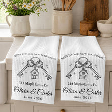 Load image into Gallery viewer, Custom Photo Kitchen Towel Key Chain Gift for Couples
