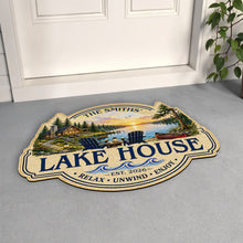 Load image into Gallery viewer, Personalized Custom Lake House Doormat Unique Cabin Gift
