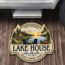 Load image into Gallery viewer, Personalized Custom Lake House Doormat Unique Cabin Gift
