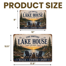 Load image into Gallery viewer, Personalized Lake House Metal Sign Custom Name Gift
