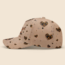 Load image into Gallery viewer, Personalized Classic Cap Cute Highland Cow Hearts Custom Name
