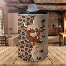 Load image into Gallery viewer, Personalized 10oz Highland Cow Tumbler Custom Gift for Daughter
