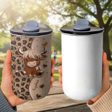 Load image into Gallery viewer, Personalized 10oz Highland Cow Tumbler Custom Gift for Daughter
